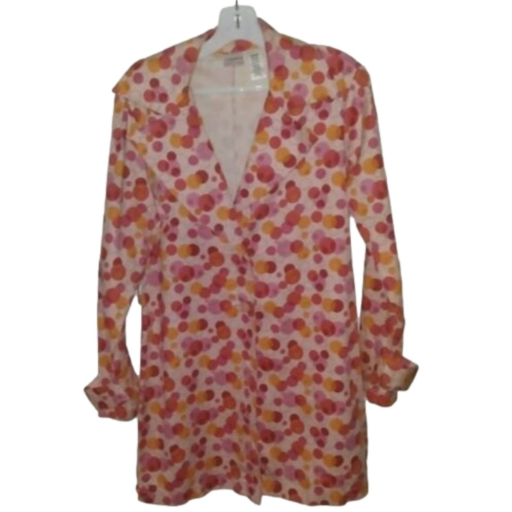 Women's boundaries polka dots Multicolor  Pink Medium length coat Y2K